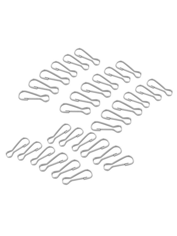 30pcs Metal Spring Hooks Snap Clip for Lanyard Key Chain Hanging Buckle 23mm