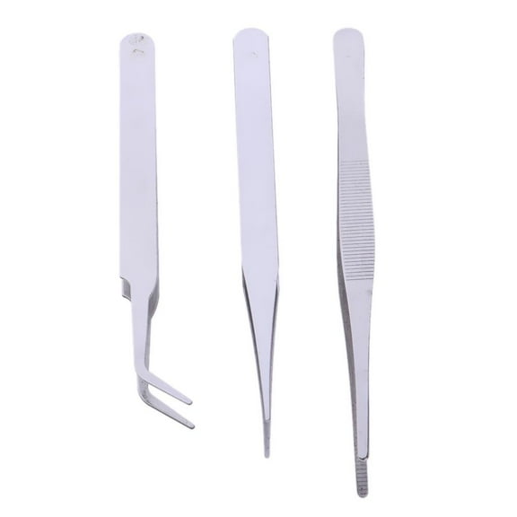 yotijay 3Pieces Model Making Tools Kit Tweezers Cut Pliers Polished Hobby Craft Tool/