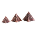 thumbnail image 1 of yotijay 3pcs Metal Pyramids Size Travel Souvenir Home Ornaments Copper, 1 of 9