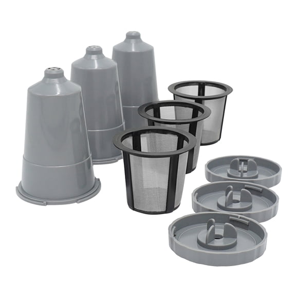 yotijay 3x Reusable s Easy to Use Refillable Single Cup Coffee Reusable Cup Gray