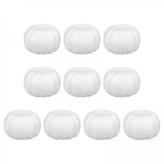 yotijay 3x10x White Foam Pumpkins Props Crafts for Halloween School Project Birthday