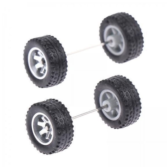 yotijay 3x4Pcs 1/64 Scale Wheels Replacement Parts for Diecast Car Model Kids RC Truck Argent B