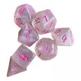 thumbnail image 1 of yotijay 3xAcrylic Polyhedral Dices Toys Math Teaching for Parties Table Games Pink, 1 of 9