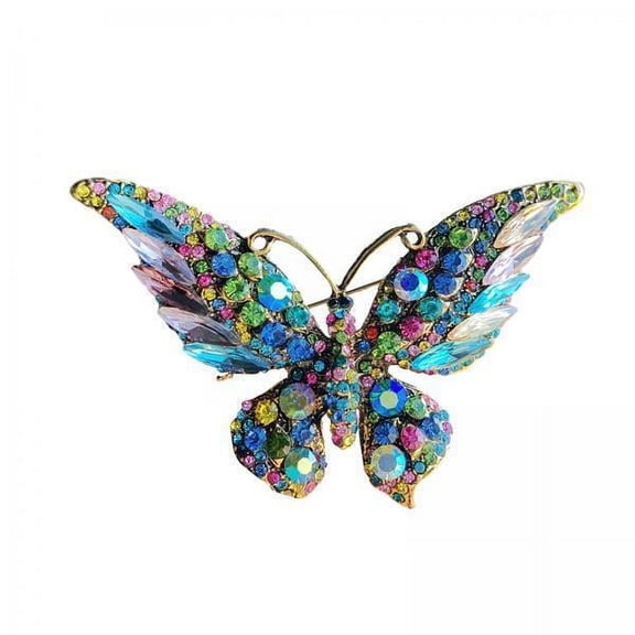yotijay 3xButterfly Brooch Jewelry Accessories Creative Lapel Pin for Scarf Gowns Coat Colorful