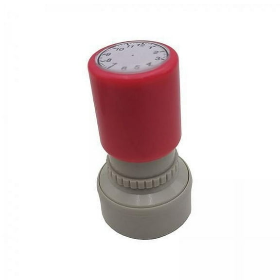 yotijay 3xClock Stamp Time Stamp Student Teaching Tools Round Teacher Stamp Stationery for Scrapbook Flashcard Album Diary Party Favors