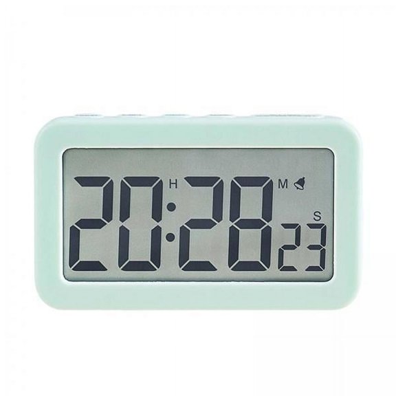 yotijay 3xDigital Clock Snooze Easy Operation Desk Clocks for Beside Office Home Decor Green