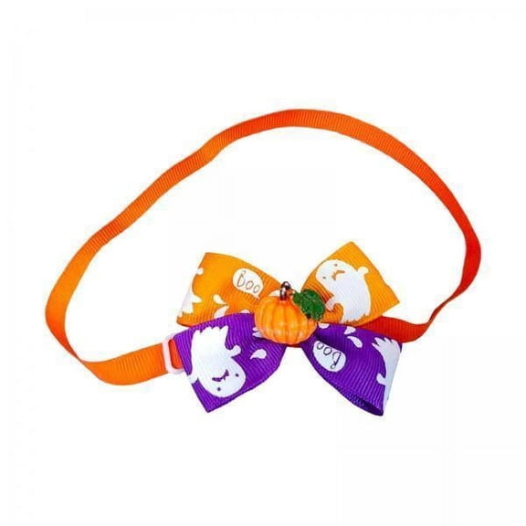 yotijay 3xFall Halloween Pet Bow Tie Puppy Cat Collar Necklace for Kitten Small Dog I