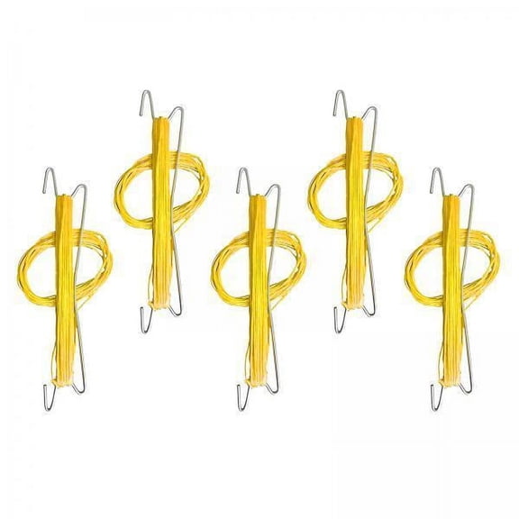 yotijay 3xFlower Tomato Support J Hook Clips Garden Hooks String Rope 32.8ft yellow