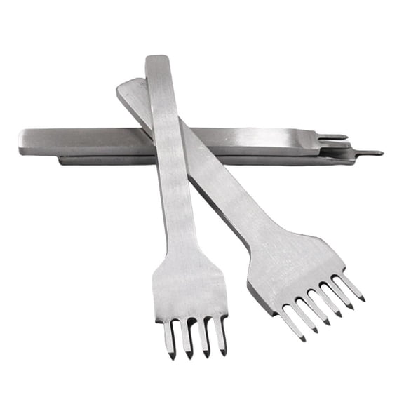 yotijay 4 Pack 3mm 4mm 5mm 6mm Leather Hole Pricking Lacing Punch Chisel Tools Prong