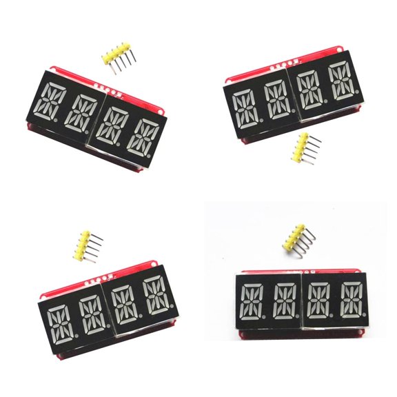 yotijay 4 Pcs 4 Digit 0.5inch Digital Tube Segment LED Display Module Clock Module