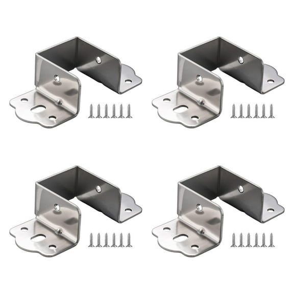 yotijay 4 Pieces Bed Hinge Rail Brackets Stainless Steel Rustproof Sturdy with Screw 40mm