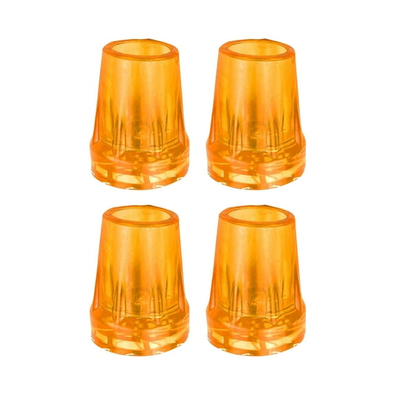 yotijay 4 Pieces Crutch Tips Accessories Sturdy Wide Rubber Anti Slip Heavy Duty Walking Yellow 28mm Hole