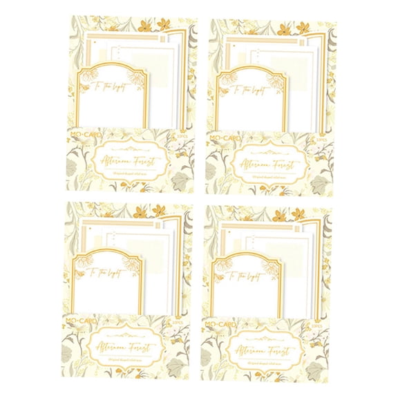 yotijay 4 Pieces Embossed Notes Art Supplies Practical Scrapbooking Labels for Festivals Yellow