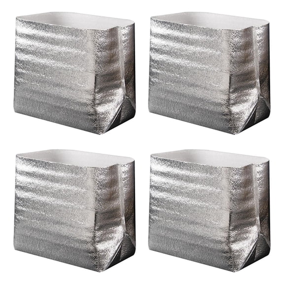 yotijay 4 Pieces Foil Insulation Bags Thermal Box Liners Self- Seal Insulated Box Liners