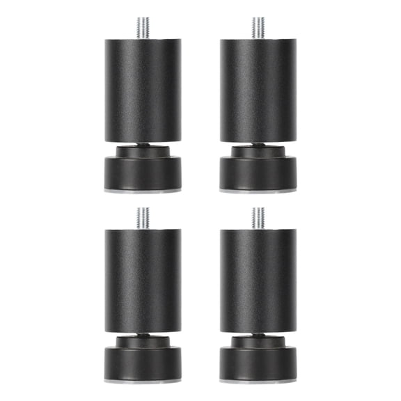 yotijay 4 Pieces M10 Thread Bed Frame Legs Alloy Professional Furniture Support Legs for Black 10cm