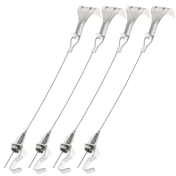 yotijay 4 Pieces Picture Rail Hanging System DIY Handcraft Adjustable Hooks Sturdy Frame 1 m
