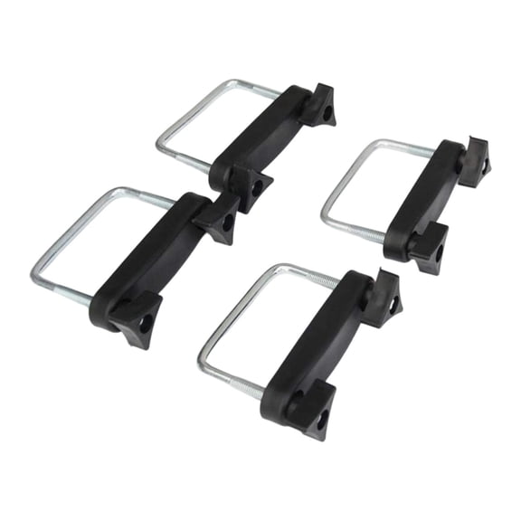 yotijay 4 Pieces Roof Box U Bolt Clamp Mounting Accessory Rack Clamp Bolt U Bracket Iron 8cm 4pcs