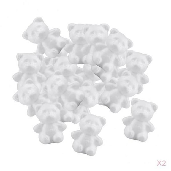 yotijay 40Pcs Polystyrene Foam Bear Modelling Craft Party DIY Flower Decor