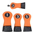 thumbnail image 1 of yotijay 4Pcs Golf Club Head Covers with Number Tag Professional Golf Club Protection Orange, 1 of 8