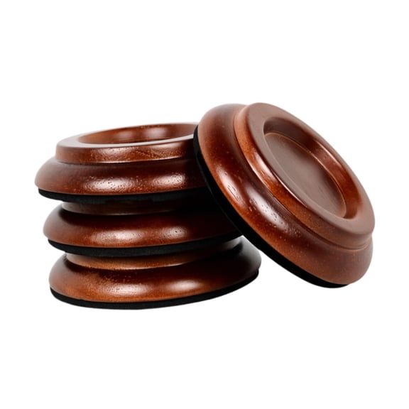yotijay 4Pcs Piano Caster Cups Foot Pad Support Piano Leg Coasters for Upright Piano Brown