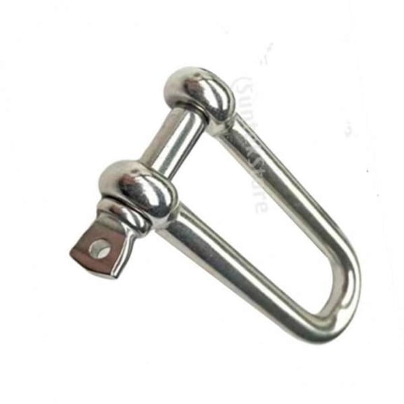 yotijay 4X 304 Stainless Steel Long D-Shackle Chain Shackle Rigging Fastener 5MM