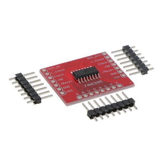 yotijay 4X 74HC595 Register Module Board Breakout Chip Standard 0.1" Spaced Headers