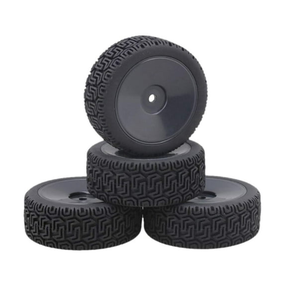 yotijay 4pcs RC Rubber Tires Set for WLtoys 144001 & 1/18 1/16 1/10 RC Car Black