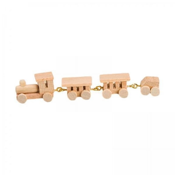 yotijay 4x1:12 Dollhouse Scenes Simulation Steam Train for Layout Accessories Building light brown