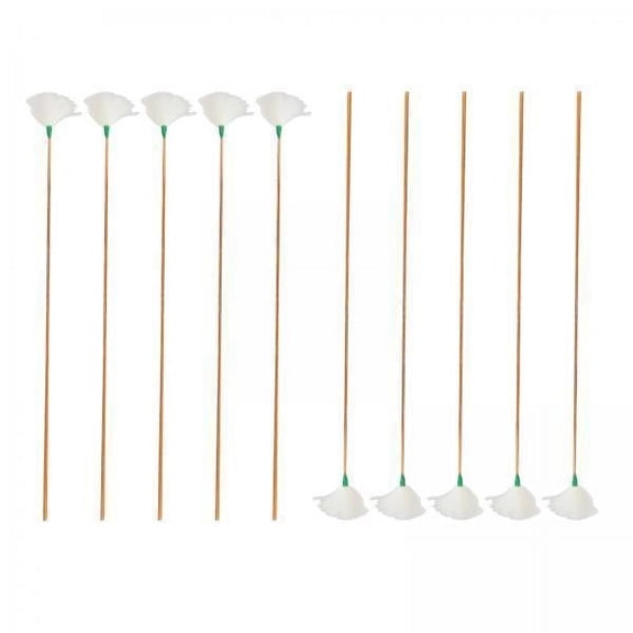 yotijay 4x10 Pieces Goose Feather Earpicks for Adults Children Ear Pick Ear Spoon Green Thread L
