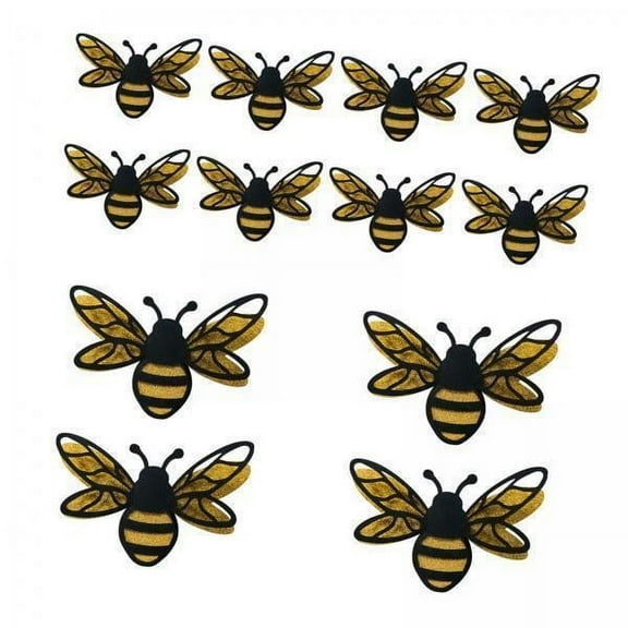 yotijay 4x12Pcs 3D Bee Wall Decor 3D Effects Murals Cute Party Decorations for Wedding