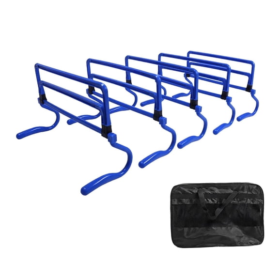 yotijay 5 Agility Hurdles, Speed and Agility Training Equipment, Adjustable Height Blue