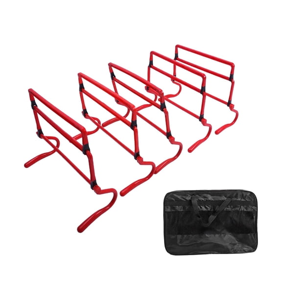 yotijay 5 Agility Hurdles, Speed and Agility Training Equipment, Adjustable Height Red