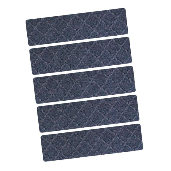 yotijay 5 Pieces Non-Slip Mat Stair Treads Non-Slip Carpet Interior Stair Runners Dark Gray