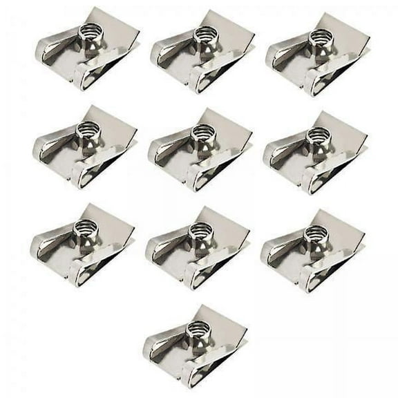 yotijay 5x10Pcs U Type Clips with Thread U Type Fastener Nut Mounting Clip M8