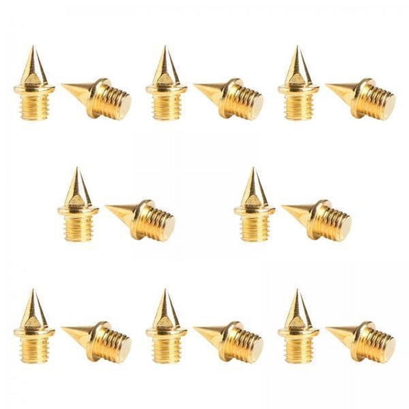 yotijay 5x16 Pieces Replacement Spikes for Track Shoes 7 mm for Short Distance Running Gold Sharp Nails