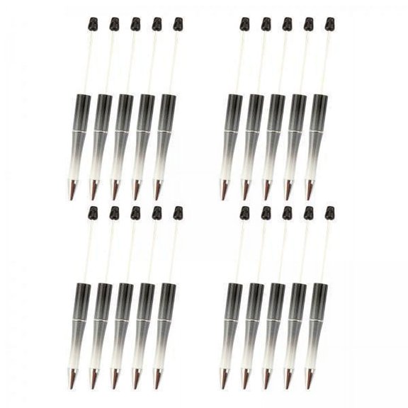 yotijay 5x20Pcs Bead Pens Ball Pen DIY Printable Creative for Exam Stationery Supplies Black