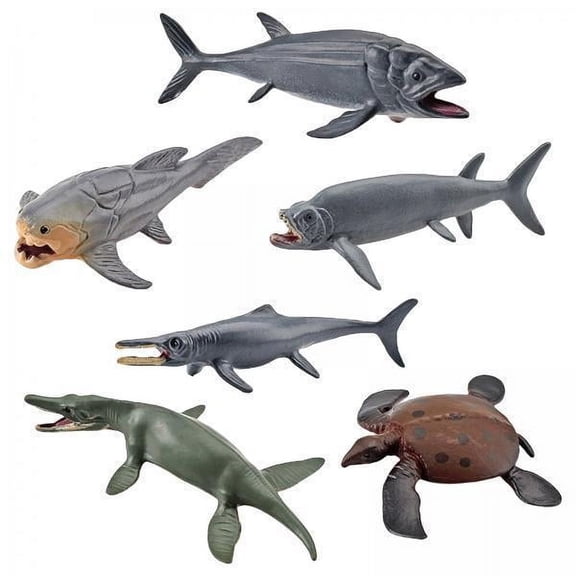 yotijay 5x6 Pieces Prehistoric Marine Animal Model Sea Creature Figurine Decor B