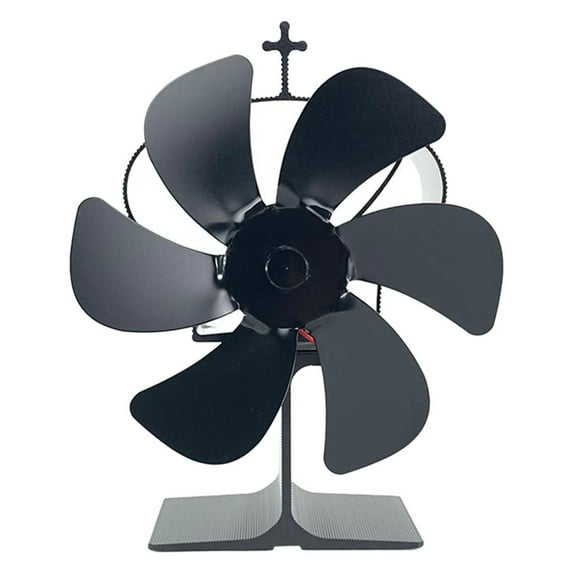 yotijay 6 Blade Fireplace Fan Heat Powered Stove Top Fan Eco-Friendly Low Energy Consumption Silent for Fireplace Living Room Home Stove Accessory