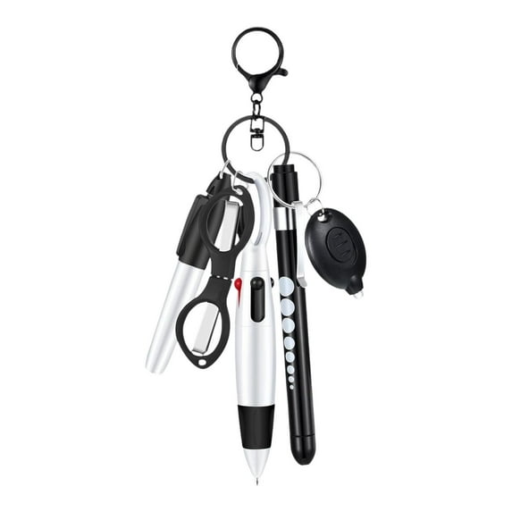 yotijay 6 Pieces Nurse Pen Set Party Favor Office Supplies Gift Retractable Ball Pen black