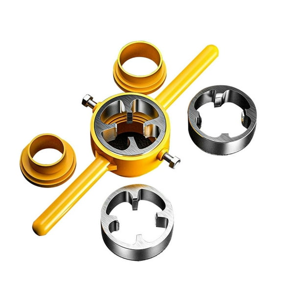 yotijay 6 Pieces Pipe Threader Kit Heavy-duty Abrasion-resistant Thread Maker for Manual