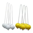 thumbnail image 1 of yotijay 6x Ladder Balls Backyard Game Easy to Use Outdoor Lawn Yard Ladder Toss Game 3 Yellow and 3 White, 1 of 9