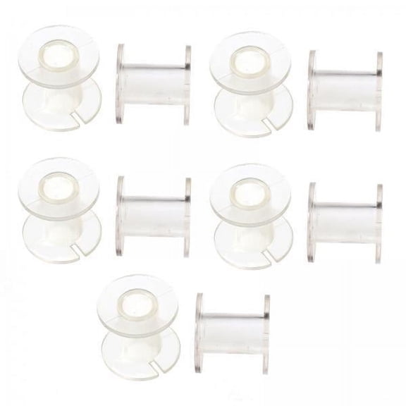 yotijay 6x10Pcs Fly Tying Bobbin Spools Gear Standard Thread Spool for Fishing Outdoor Clear 2.5cmx2.8cm
