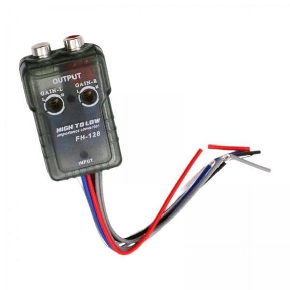 yotijay 6xHigh to Low Speaker Impedance Converter Sturdy Portable High to Low RCA Line