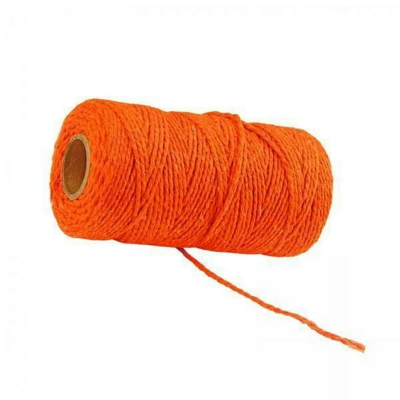 yotijay 6xTwisted Cotton Rope Soft Bag String Beading Braided Rope Craft Orange