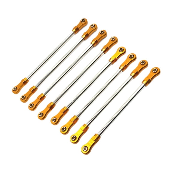 yotijay 8 Pieces Adjustable RC Chassis Link Rod Professional Upgrade Chassis Linkage for gold