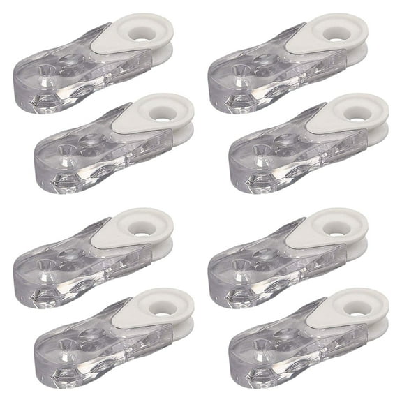 yotijay 8 Pieces Curtain Cord Weights Clear Replacement PP Window Shutter for Drapes