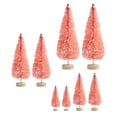 thumbnail image 1 of yotijay 8 Pieces Mini Artificial Christmas Tree Ornaments 4 Sizes Bottle Brush Trees for Pink, 1 of 9