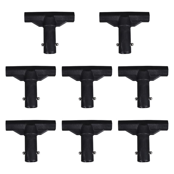 yotijay 8 Pieces Trampoline T Tube Connector Pole End Cap Shaped Pipe Sleeves Protection