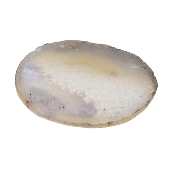 yotijay 80-100mm/3-4" Agate Quartz Crystal Slice Coaster for Jewelry Making Grey Raw grey