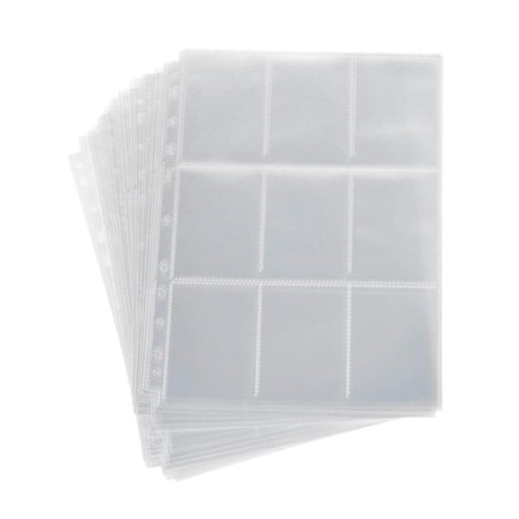yotijay 9 Pocket Page Protector,90 Pockets Premium Trading Card Sleeves,Pages Card Sheets Protectors for Sport Cards,Coupon,Business Cards, Cards